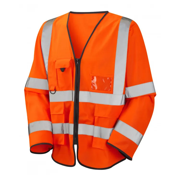 Beeswift Hi-Vis Long Sleeve Executive ID Jerkin — Orange